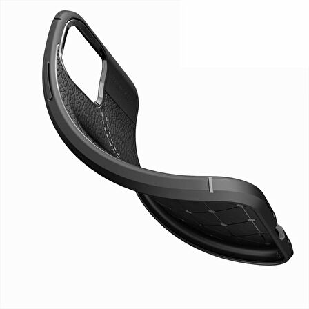 Microsonic Apple iPhone 11 Pro (5.8'') Kılıf Deri Dokulu Silikon Kırmızı