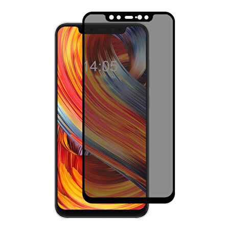 Microsonic Xiaomi Mi 8 Privacy 5D Gizlilik Filtreli Cam Ekran Koruyucu Siyah