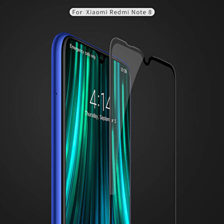 Microsonic Xiaomi Redmi Note 8 Tam Kaplayan Temperli Cam Ekran Koruyucu Siyah