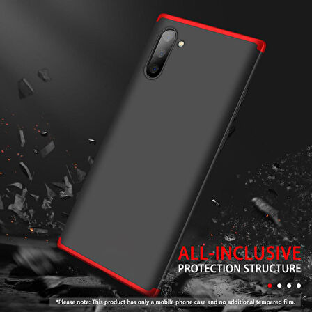 Microsonic Samsung Galaxy Note 10 Kılıf Double Dip 360 Protective Siyah