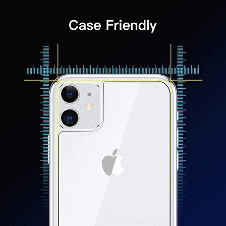 Microsonic Apple Uyumlu iPhone 11 (6.1'') Arka Temperli Cam Ekran Koruyucu