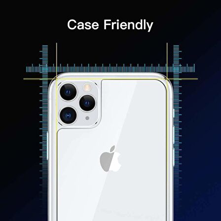 Microsonic Apple Uyumlu iPhone 11 Pro (5.8'') Arka Temperli Cam Ekran Koruyucu