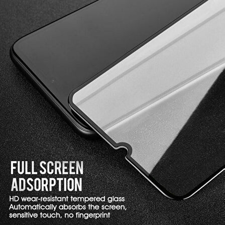 Microsonic Xiaomi Mi 9 Lite Tam Kaplayan Temperli Cam Ekran Koruyucu Siyah