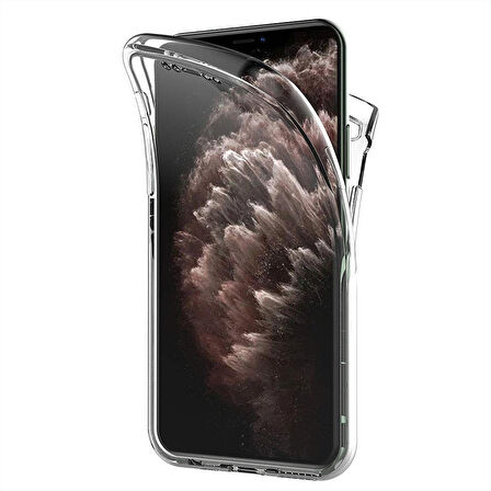 Microsonic Apple iPhone 11 Pro Max (6.5'') Kılıf 6 tarafı tam full koruma 360 Clear Soft Şeffaf