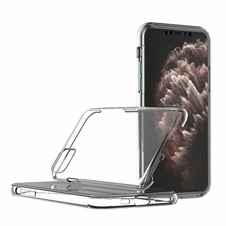 Microsonic Apple iPhone 11 Pro Max (6.5'') Kılıf 6 tarafı tam full koruma 360 Clear Soft Şeffaf