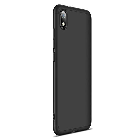 Microsonic Xiaomi Redmi 7A Kılıf Double Dip 360 Protective Siyah