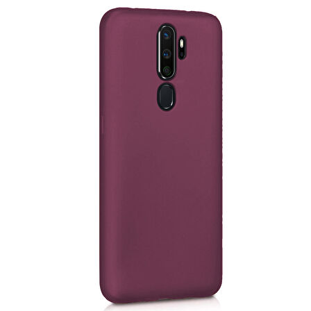 Microsonic Matte Silicone Oppo A5 2020 Kılıf Mor