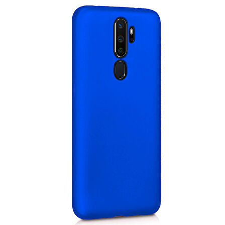 Microsonic Matte Silicone Oppo A9 2020 Kılıf Mavi