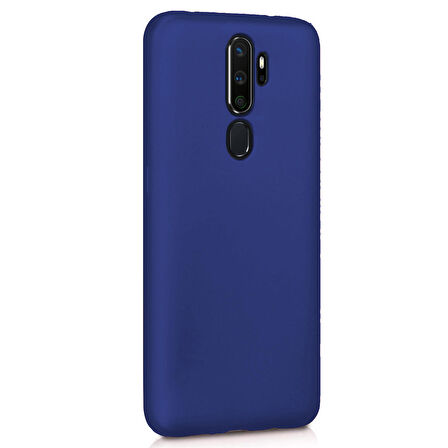 Microsonic Matte Silicone Oppo A9 2020 Kılıf Lacivert