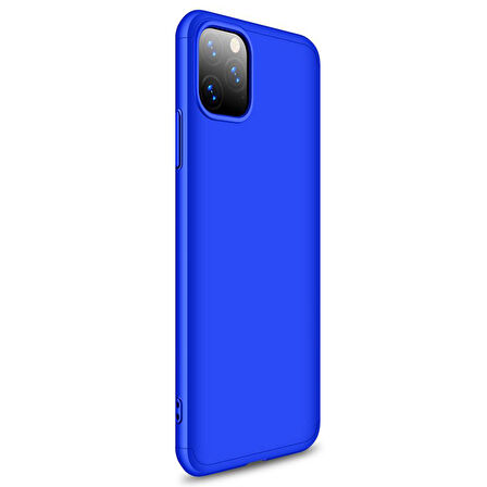 Microsonic Apple iPhone 11 Pro Max (6.5'') Kılıf Double Dip 360 Protective Mavi