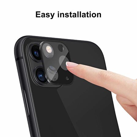 Microsonic Apple Uyumlu iPhone 11 Pro Max (6.5'') Kamera Lens Koruma Camı V2 Siyah