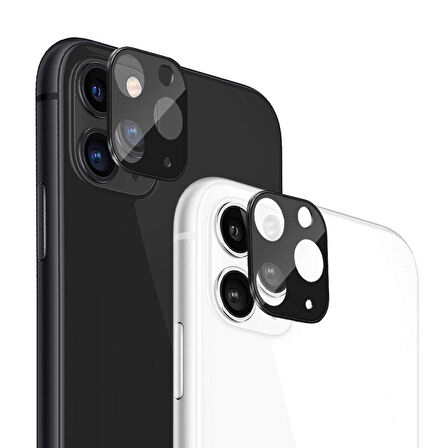 Microsonic Apple Uyumlu iPhone 11 Pro Max (6.5'') Kamera Lens Koruma Camı V2 Siyah