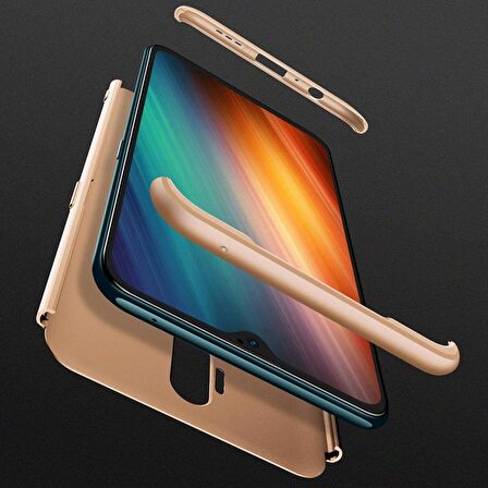 Microsonic Oppo A9 2020 Kılıf Double Dip 360 Protective Gold