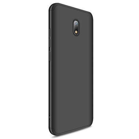 Microsonic Xiaomi Redmi 8A Kılıf Double Dip 360 Protective Siyah