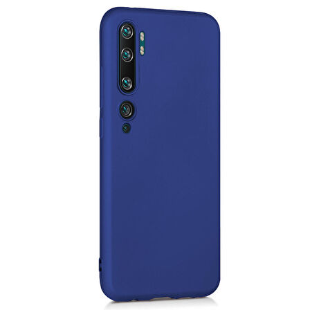 Microsonic Matte Silicone Xiaomi Mi Note 10 Pro Kılıf Lacivert