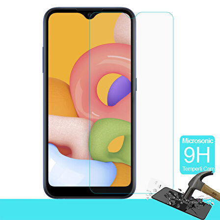 Microsonic Samsung Galaxy A01 Temperli Cam Ekran Koruyucu