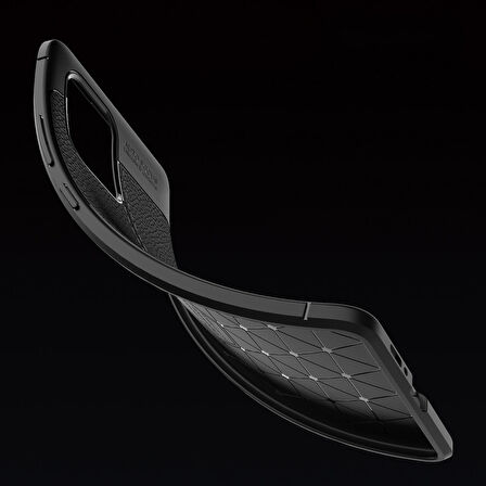 Microsonic Samsung Galaxy A91 (S10 Lite) Kılıf Deri Dokulu Silikon Lacivert