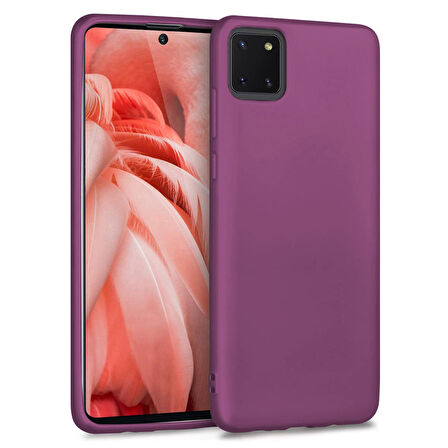 Microsonic Matte Silicone Samsung Galaxy A81 (Note 10 Lite) Kılıf Mor
