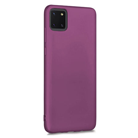 Microsonic Matte Silicone Samsung Galaxy A81 (Note 10 Lite) Kılıf Mor
