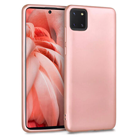 Microsonic Matte Silicone Samsung Galaxy A81 (Note 10 Lite) Kılıf Rose Gold