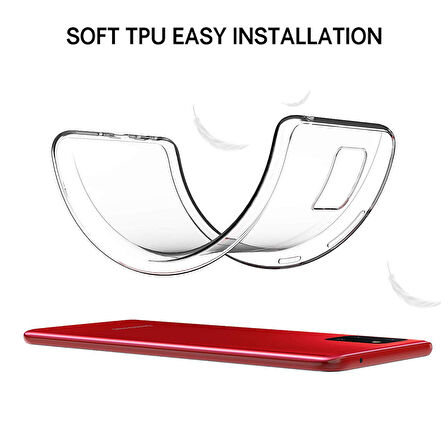 Microsonic Samsung Galaxy A81 Kılıf Transparent Soft Beyaz