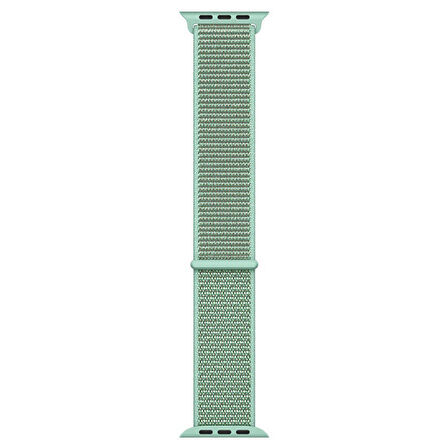Microsonic Apple Watch Series 1 38mm Hasırlı Kordon Woven Sport Loop Marine Green