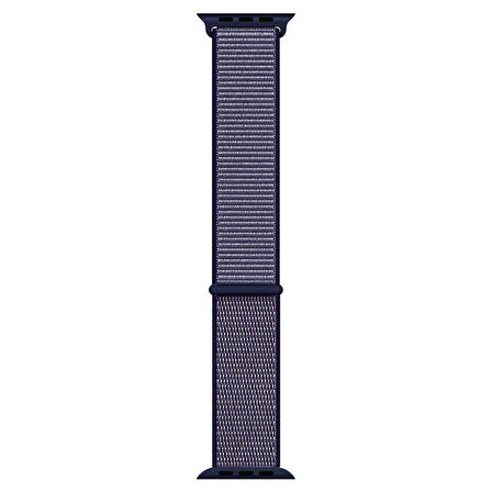 Microsonic Apple Watch Series 1 38mm Hasırlı Kordon Woven Sport Loop Midnight Blue