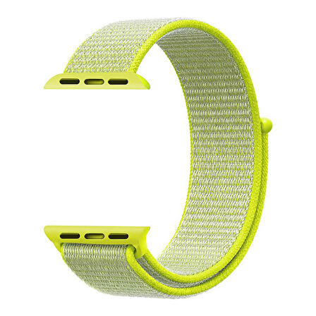 Microsonic Apple Watch Series 3 38mm Hasırlı Kordon Woven Sport Loop Flash Light