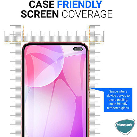 Microsonic Xiaomi Redmi K30 Tam Kaplayan Temperli Cam Ekran Koruyucu Siyah