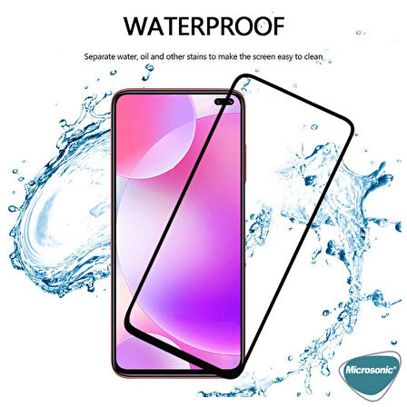 Microsonic Xiaomi Redmi K30 Tam Kaplayan Temperli Cam Ekran Koruyucu Siyah