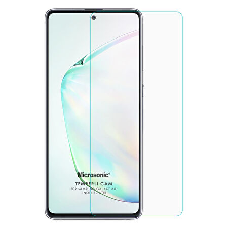 Microsonic Samsung Galaxy Note 10 Lite Temperli Cam Ekran Koruyucu