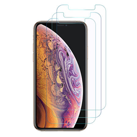 Microsonic Apple Uyumlu iPhone XS Ekran Koruyucu Nano Cam (3'lü Paket)