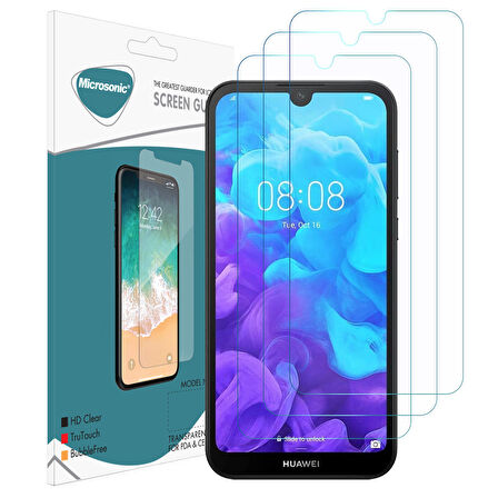 Microsonic Huawei Y5 2019 Ekran Koruyucu Nano Cam (3'lü Paket)