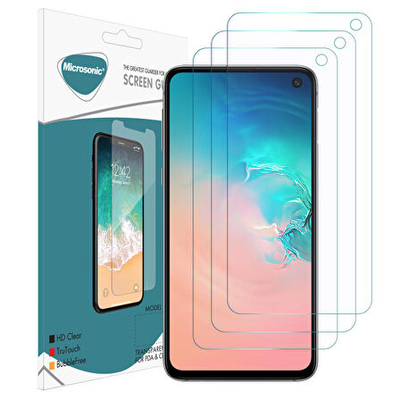 Microsonic Samsung Galaxy S10e Ekran Koruyucu Nano Cam (3'lü Paket)