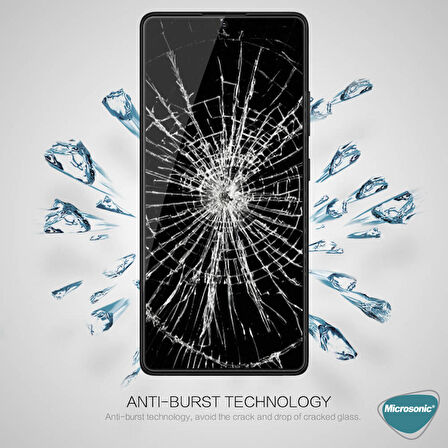 Microsonic Samsung Galaxy A91 Tam Kaplayan Temperli Cam Ekran Koruyucu Siyah