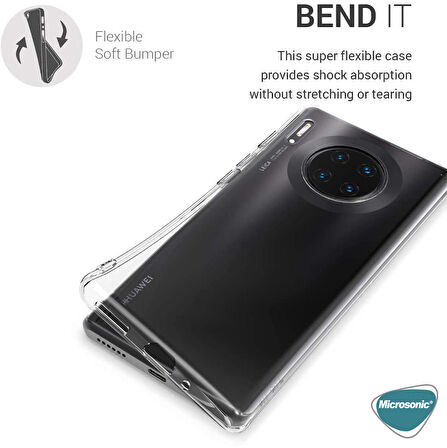 Microsonic Huawei Mate 30 Pro Kılıf Transparent Soft Beyaz