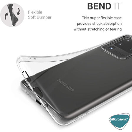 Microsonic Samsung Galaxy S20 Ultra Kılıf Transparent Soft Beyaz