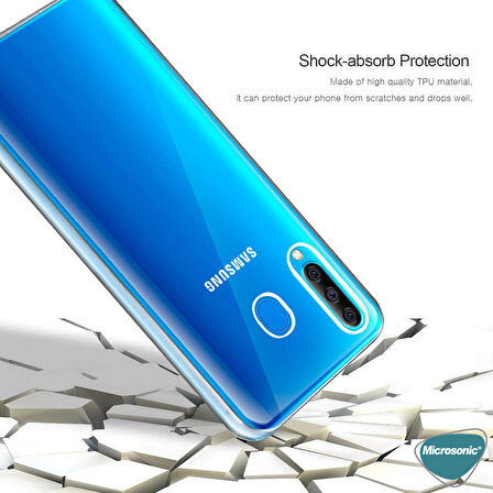 Microsonic Samsung Galaxy M40 Kılıf 6 tarafı tam full koruma 360 Clear Soft Şeffaf