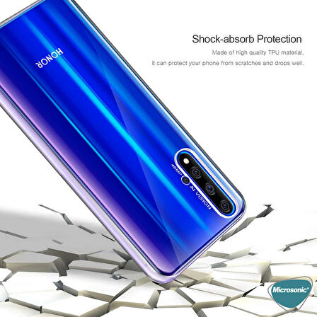 Microsonic Huawei Nova 5T Kılıf 6 tarafı tam full koruma 360 Clear Soft Şeffaf