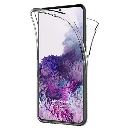 Microsonic Samsung Galaxy S20 Ultra Kılıf 6 tarafı tam full koruma 360 Clear Soft Şeffaf