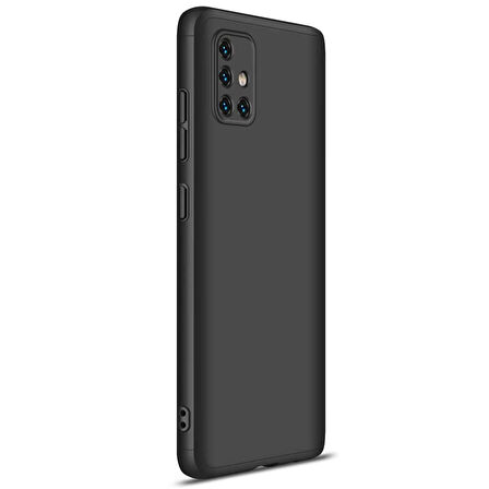 Microsonic Samsung Galaxy A51 Kılıf Double Dip 360 Protective Siyah