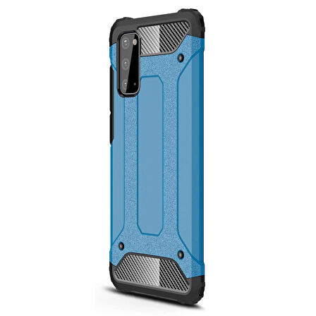 Microsonic Samsung Galaxy S20 Kılıf Rugged Armor Mavi