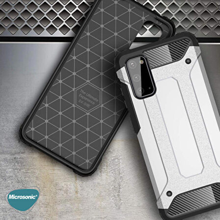 Microsonic Samsung Galaxy S20 Kılıf Rugged Armor Mavi