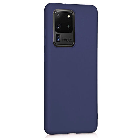 Microsonic Matte Silicone Samsung Galaxy S20 Ultra Kılıf Lacivert