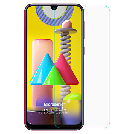 Microsonic Samsung Galaxy M31 Temperli Cam Ekran Koruyucu
