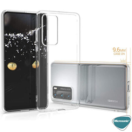 Microsonic Huawei P40 Kılıf Transparent Soft Beyaz