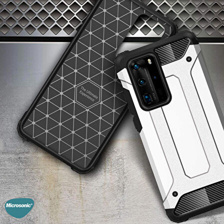 Microsonic Huawei P40 Pro Kılıf Rugged Armor Siyah
