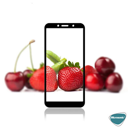 Microsonic Huawei Y5P Tam Kaplayan Temperli Cam Ekran Koruyucu Siyah