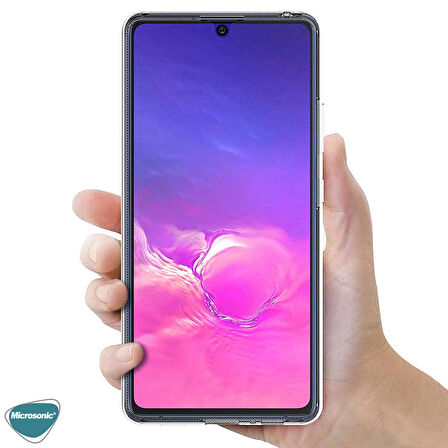 Microsonic Samsung Galaxy S10 Lite Kılıf 6 tarafı tam full koruma 360 Clear Soft Şeffaf