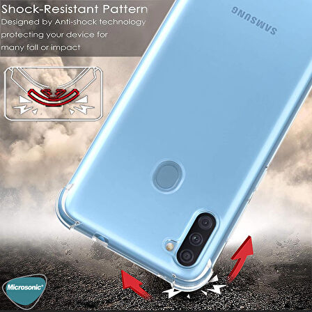 Microsonic Shock Absorbing Kılıf Samsung Galaxy M11 Şeffaf